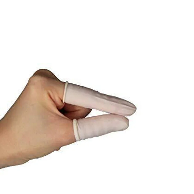 500g Latex Finger Cots Medium Disposable Rubber Finger Covers Thumb Finger for Watch Repair image 4