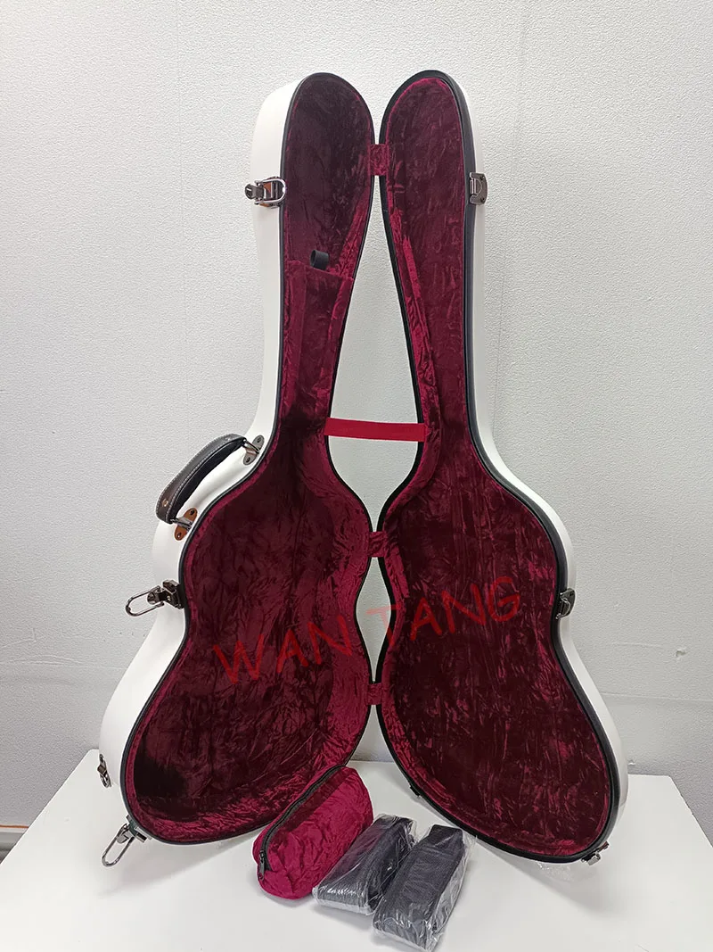 Double straps 39/ 41 inch classical / folk guitar case FRP anti drop compression shock absorption box