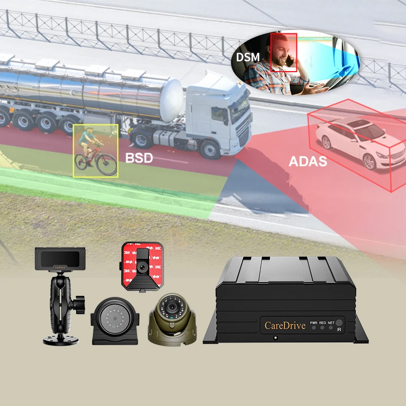 CareDrive MR910-DAB1 HD Online Monitoring Camera System Safety Dsm Adas BSD CMSV6 Software Fleet Management Video Recorder Ai
