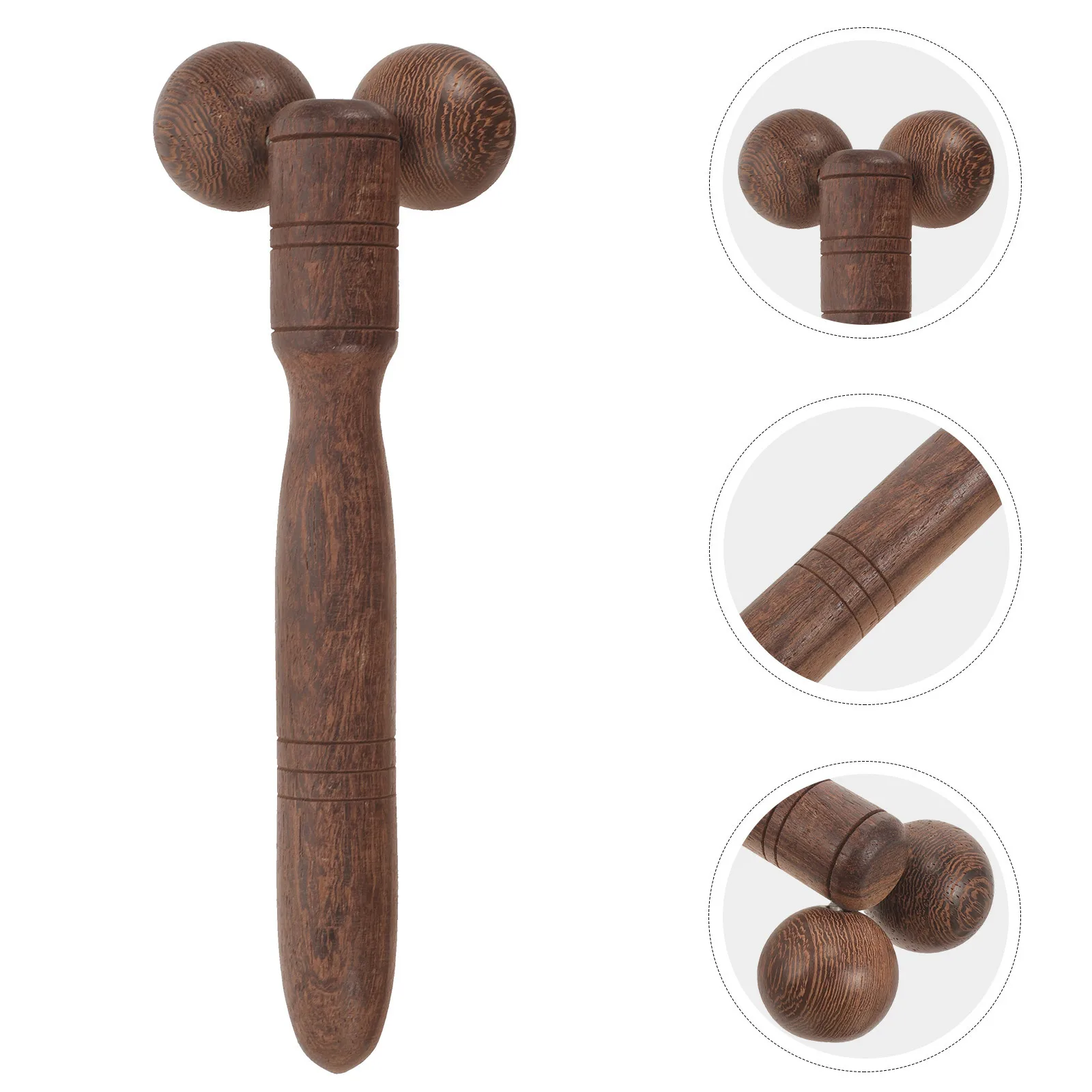 Masażer do twarzy z drewna skrzydełka kurczaka, ręczny masażer rolkowy, przenośne narzędzie do masażu twarzy, roller do pielęgnacji skóry, łagodzący zmęczenie.