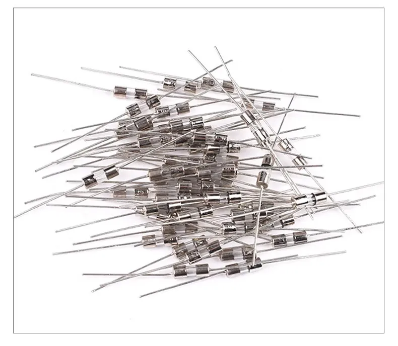 100 Stück Glas-Kupfer-Kappen-Sicherungen mit Stift, langsam auslösend, 3 * 10MM 250V T 0.5A 1A2A3A 4A 5A 10A – Detail 6