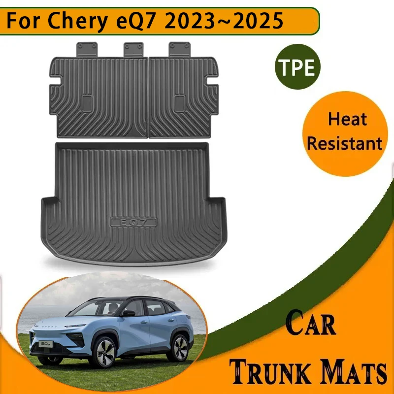 

Car Rear Trunk Mat for Chery eQ7 2023 2024 2025 Waterproof Carpet Anti-dirty Tray TPE Storage Pad Cover Auto Accessories