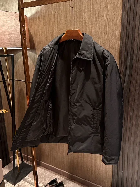 Winter men's high-end versatile lapel white duck down waterproof down jacket