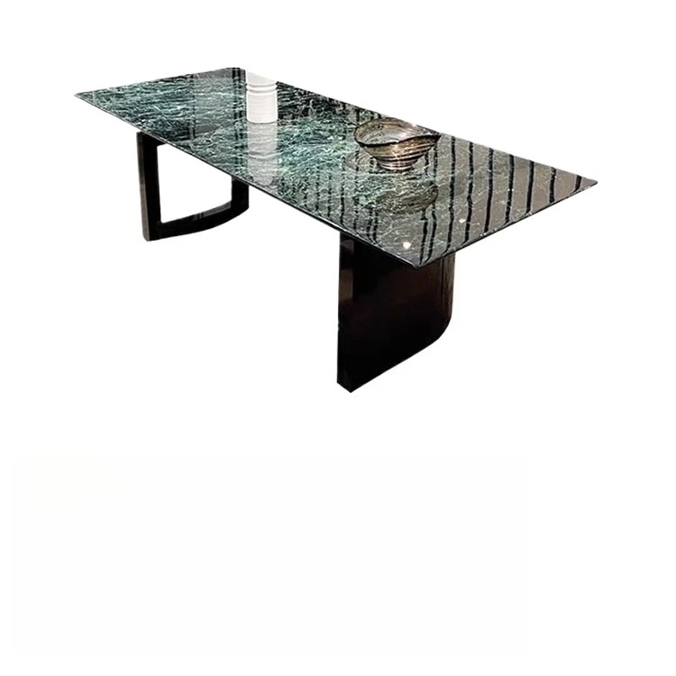 Natural luxury stone dining table household large apartment imported high-grade marble round table