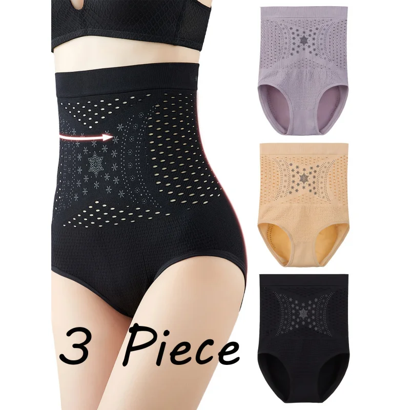 3PCWomen's Seamless Shapewear Bodysuit Tummy Control Slimming Full Body Shaper Compression Jumpsuit Underwear for Daily Wear