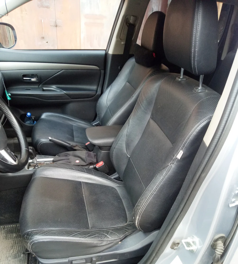 

For Mitsubishi Outlander Seat Covers 2006-2018 Cowhide & PVC Leather Car Cushions 5 & 7 Seats Supports Accessories 14-20PCS/Set