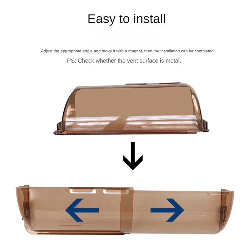 Ajustável Magnetic Air Deflector Peças, Acessórios para Gravadores de Piso, Vents, Sidewall, Fácil Ajustar entre 8 "-14", 4Pcs