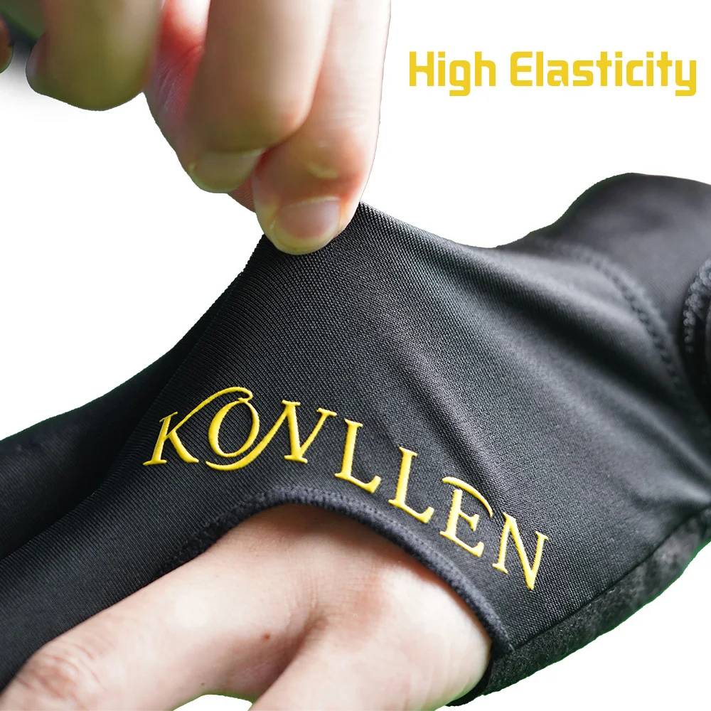 KONLLEN ใหม่ถุงมือสระว่ายน้ํา Fingerless ถุงมือถุงมือซ้ายถุงมือสนุ๊กเกอร์สระว่ายน้ํา Cue/Carom ถุงมือทนทานอุปกรณ์บิลเลียด