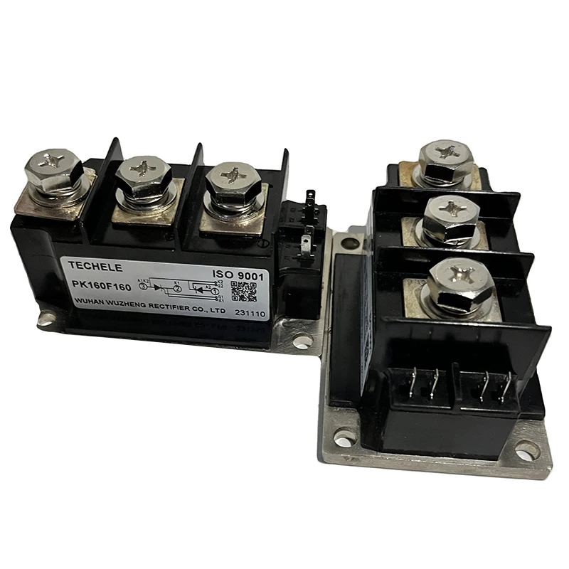 Tensão do módulo do diodo do tiristor do poder 160A PK160F avaliações do módulo do tiristor até 1600V para retificadores PK160F1