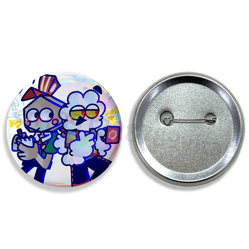 Larry x Mr small 32/44/58mm Handmade Pins Round Brooch Badge Backpacks Clothes Jewelry Gifts