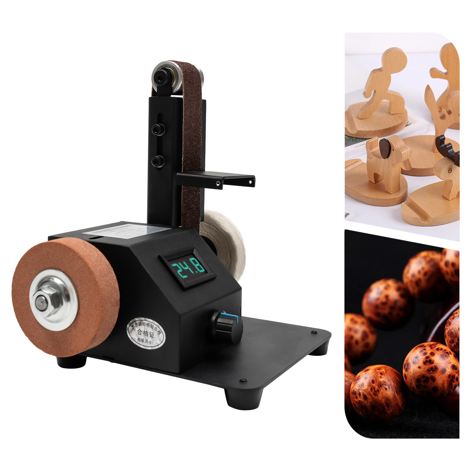 

350W Electric Mini Belt Sander for DIY Knife Making Upgrade Knife Sharpening Belt Sander with 10PCS Abrasive Pads