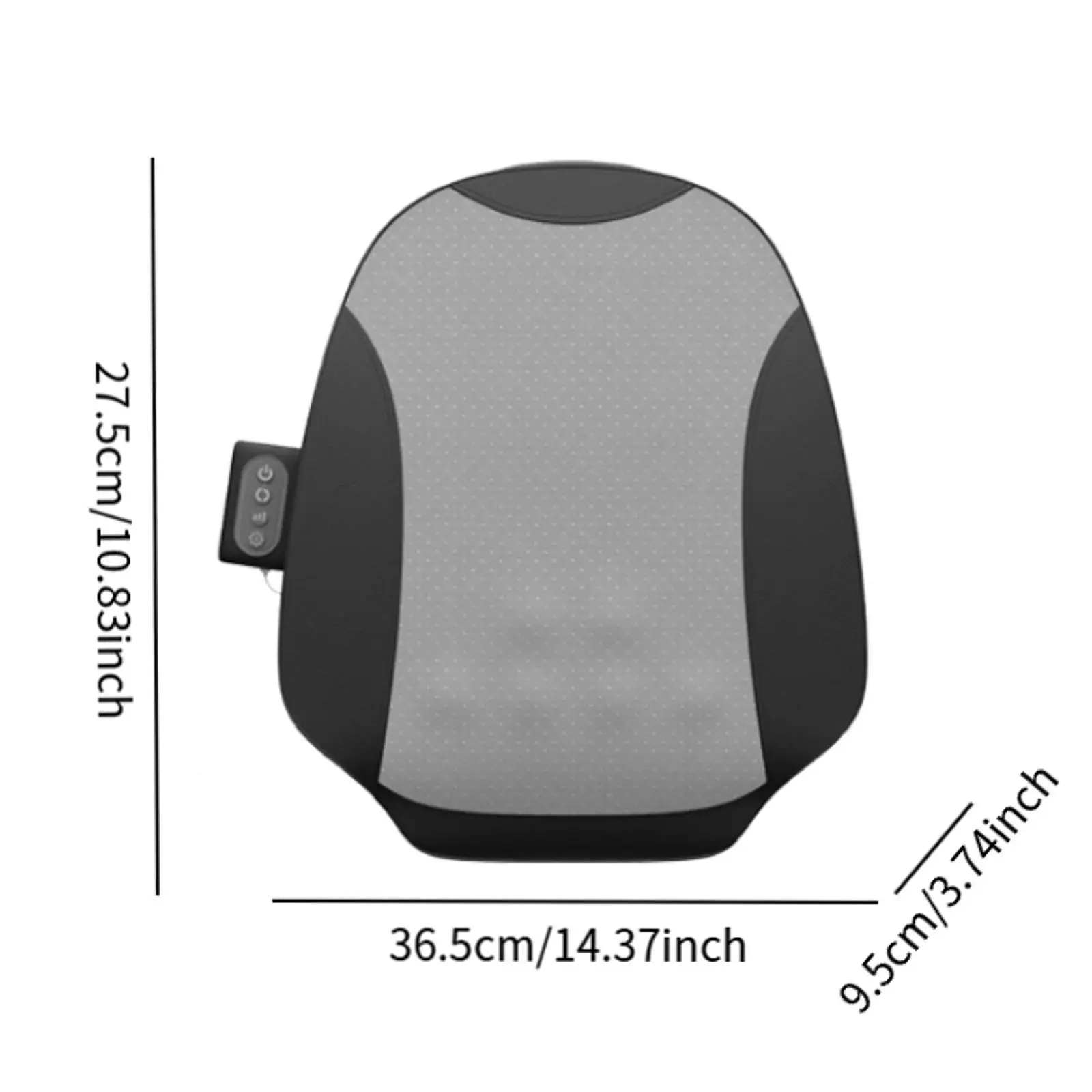 مدلك أسفل الظهر مع الحرارة، مريح، خفيف الوزن، مسامي، وسادة تدليك العجن ثلاثية الأبعاد، مناديل كهربائية عميقة للسفر