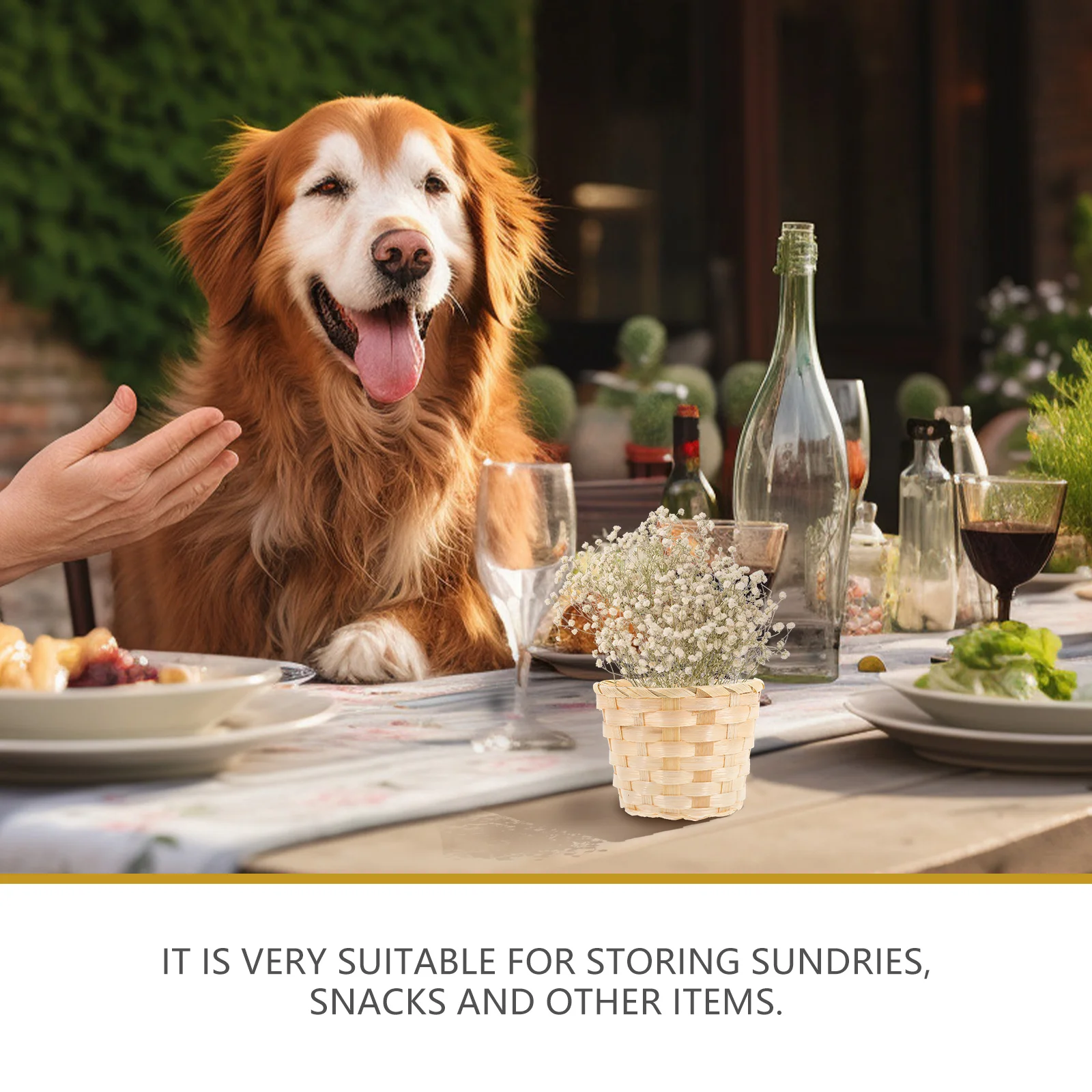 

12pcs Desktop Storage Basket Woven Wood Organizer Home Office Multi-Function Sundries Holder Handmade Bamboo Container