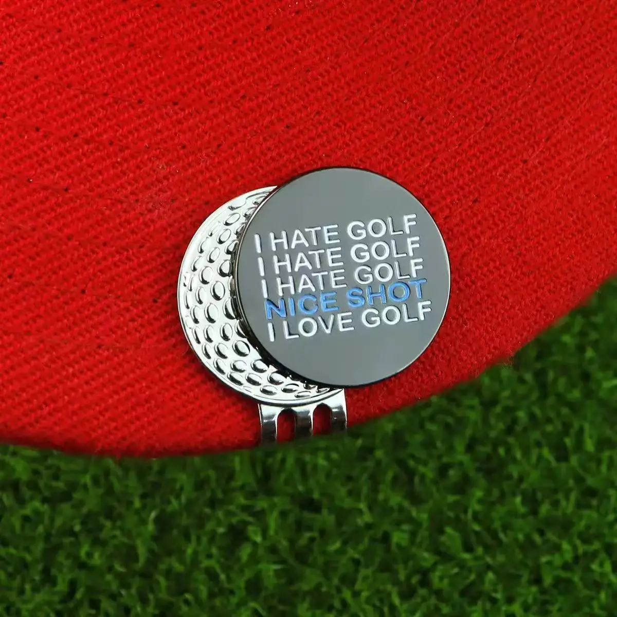 Golf Ball Marker & Magnetic Cap Clip | Training Aid Tool & Golf Gadget | Must-Have On-Course Accessories for Players