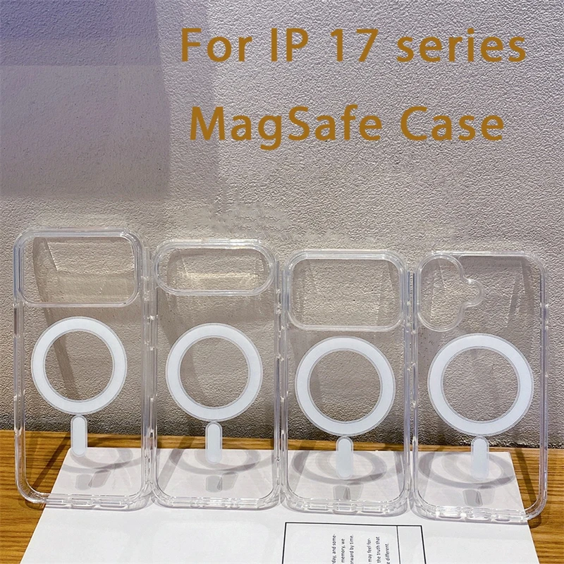 Cxd per Magsafe Custodia magnetica per telefono per Iphone 17 17Air 11 12 13 14 15 16 Pro Max XR X XS 7 8 Plus Cover posteriore rigida trasparente