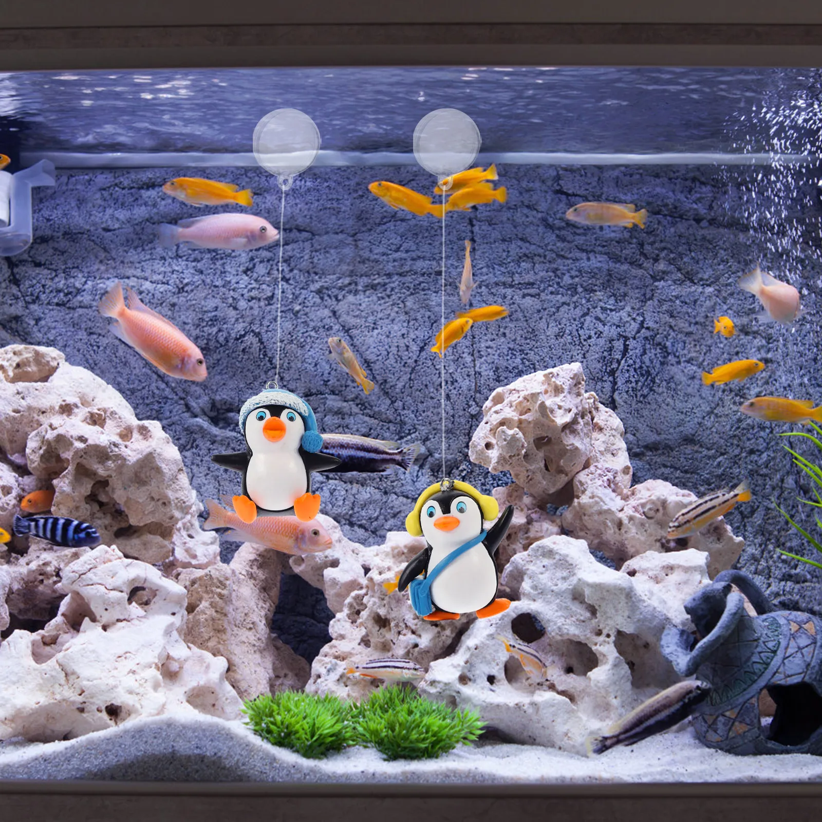 

4 Pcs Penguin Figurine Theme Mini Figure Decorations Winter Penguins Shower Christmas