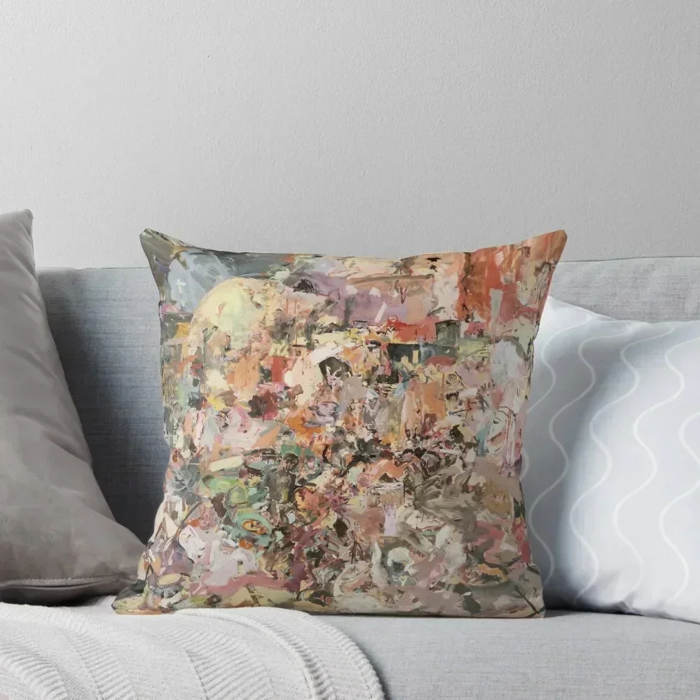 Cecily Brown - Carnival and Lent Throw Pillow anime girl Plaid Sofa Christmas Pillows pillow