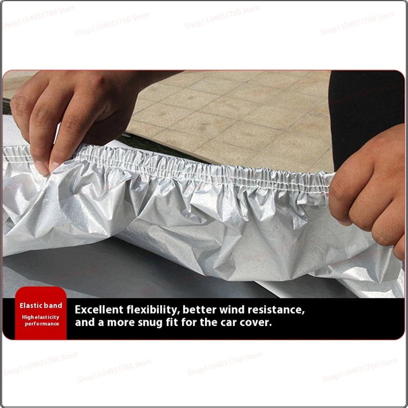 يغطي السيارة في الهواء الطلق مقاوم للماء الشمس المطر الثلوج حماية الأشعة فوق البنفسجية غطاء السيارات العالمي SUV/سيدان 190T سيارة واقية أغطية كاملة #4