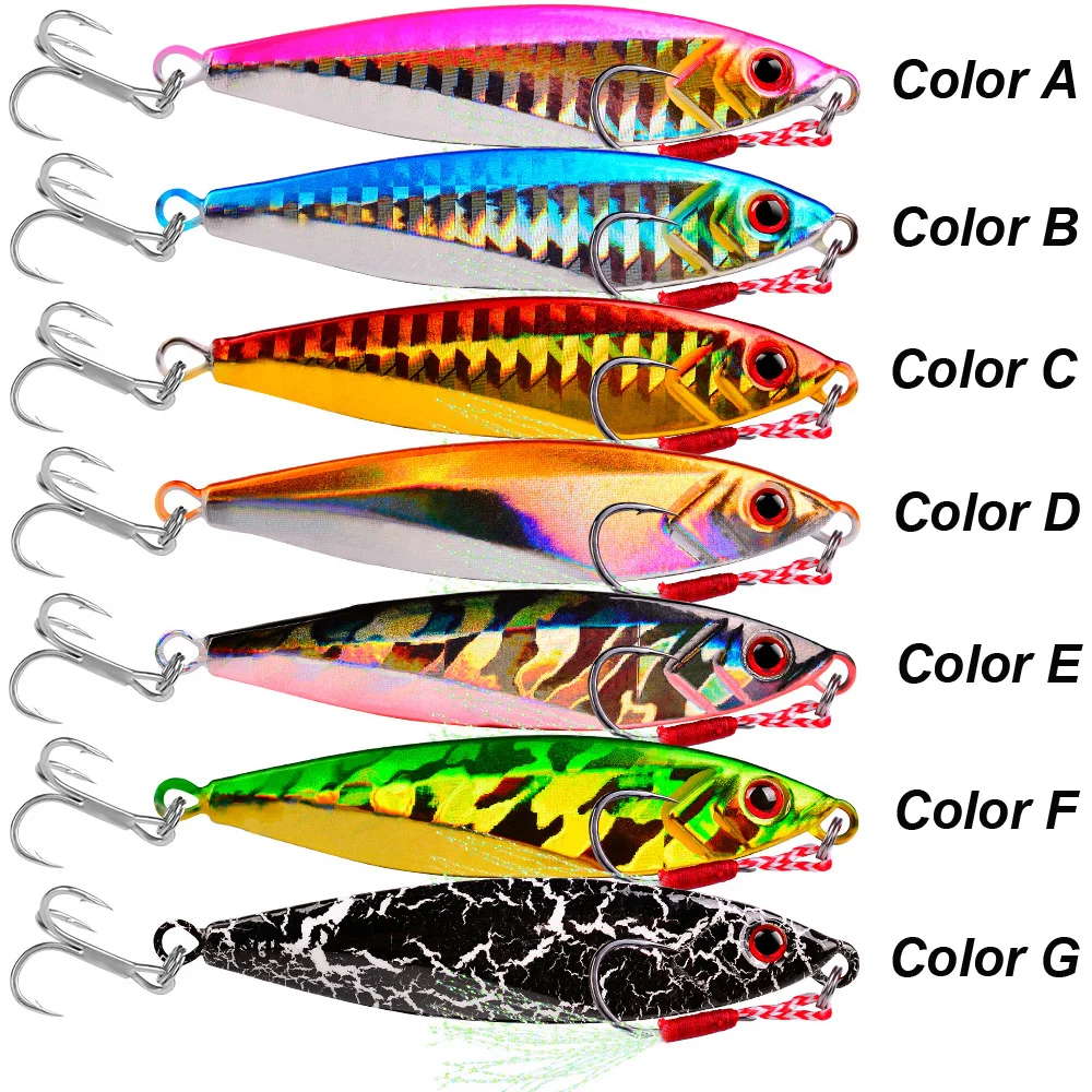 YUCONG 1PX Metal Jigs Lure 14-21-30g Trolling Fishing Bait Shore Casting Jigging Wobbler Sinking Cebos peche mer Pike Isca Pesca