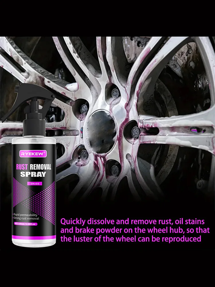 Car Wheels Rim Cleaner Multi Purpose Rust Remover Brake Paint Protect Metal Dust Iron Powder Remover Car Care Chrome Spray - Detail 1