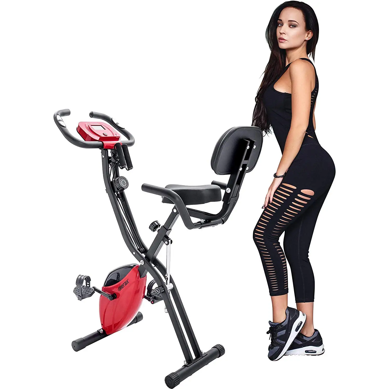 

Unisex Indoor Home Fitness Machine Green Magnetic Static Bicycle Gym Equipment for Body Building Workout Foldable Spin Bike