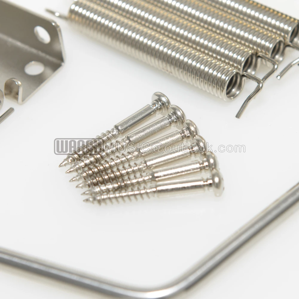 Guitar Tremolo Bridge for PRS Style CNC Machined Ultra 52.5mm Brass 6 Screws Knife Edge for ST Guitar Gold Saddle Chrome Color