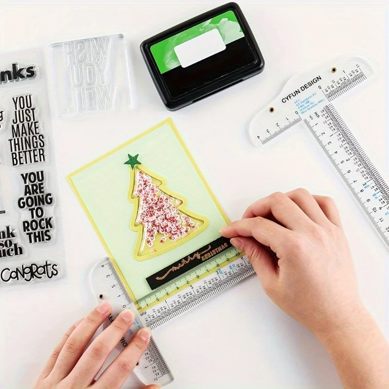Precision 6 & 12 Acrylic T-Square Ruler – Perfect Alignment Tool for Crafting, Cardmaking, and Scrapbooking - view 4