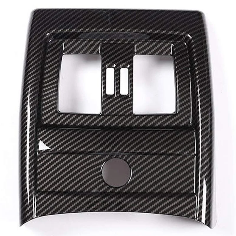 Estilo de fibra de carbono Abs cromado Interior asiento trasero cubierta de ventilación de aire acondicionado embellecedor para Bmw 3 4 Series Gt F30 F34 2013-2018