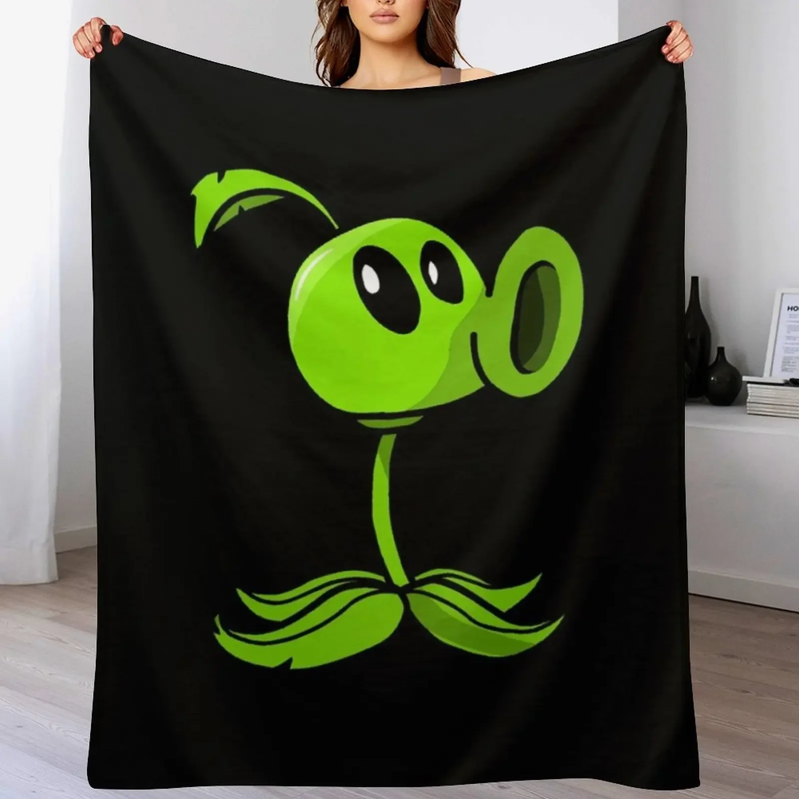

Peashooter PVZ Throw Blanket Bed Multi-Purpose Retros halloween Blankets