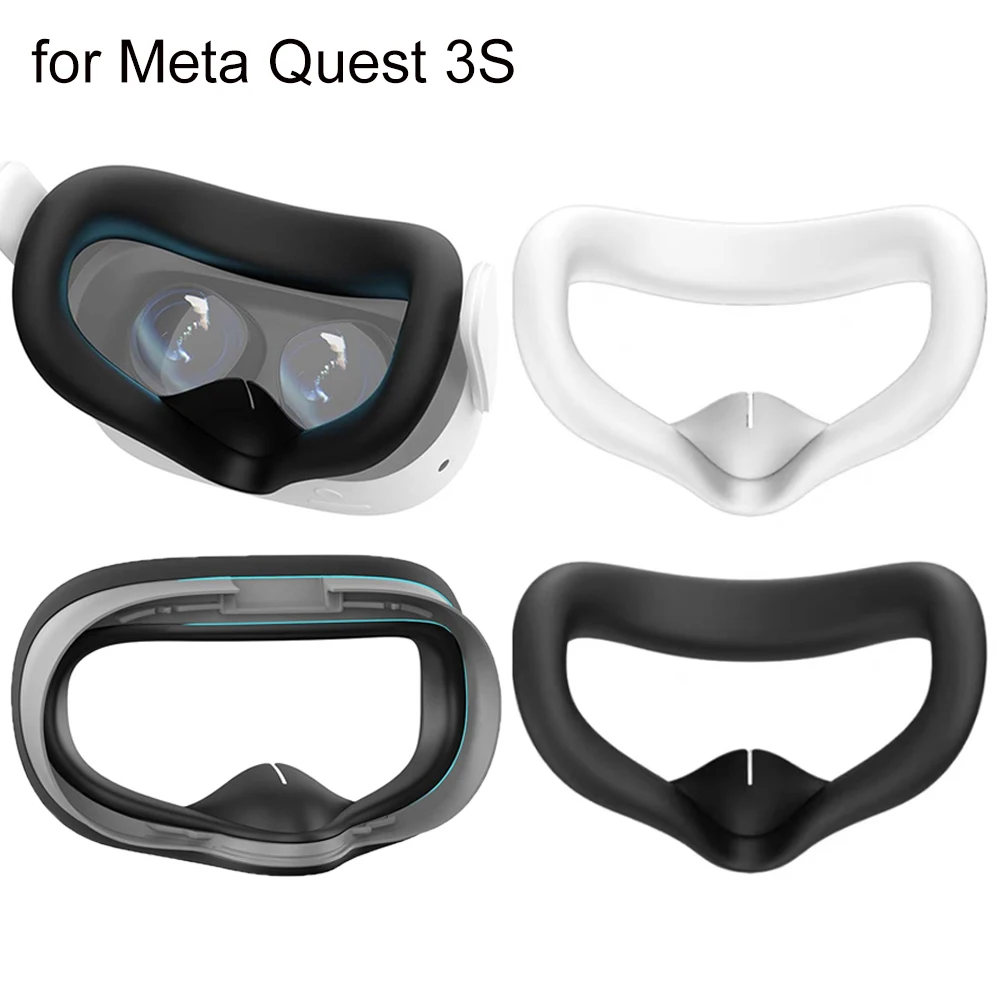 

For Meta Quest 3S Replacement Silicone Face Cover Protective Mask Dust Sweat-Resistant Cover Eye Mask for Quest 3S Accessories