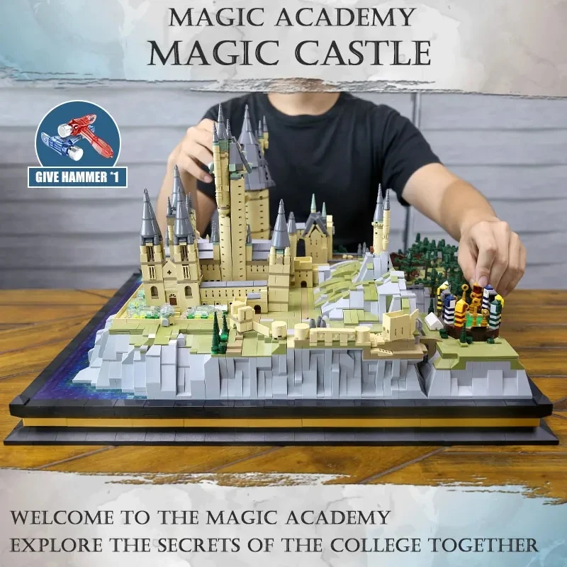 Mould King 22004 Movie Toys Building Blocks The MOC Magic Academy Castle Model Assembly Bricks Set Creative Kids Christmas Gifts