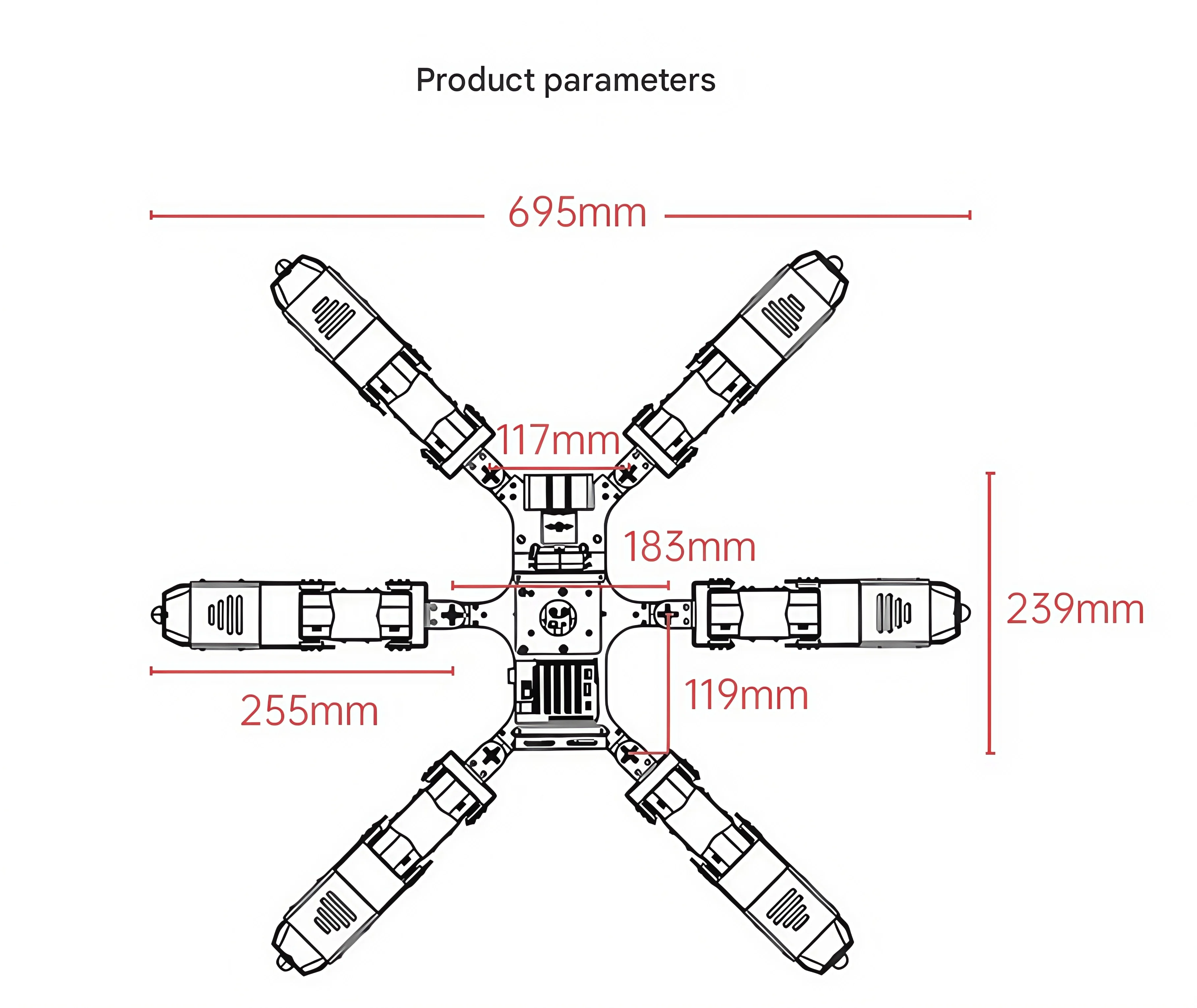 Hexapod bionic robot Spiderbot compatible with Arduino programming open source spider robot