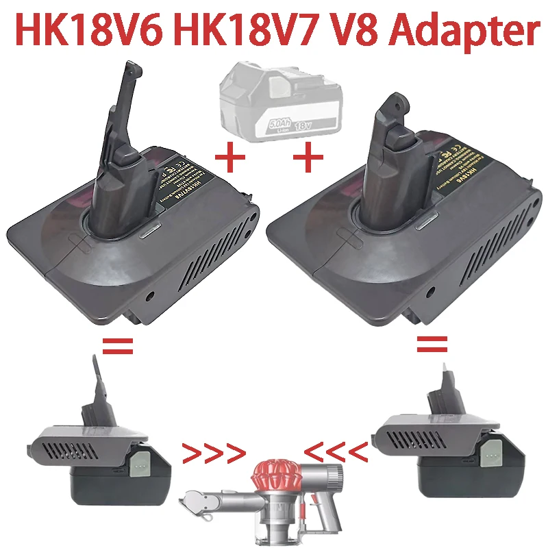 

Converter for Hikoki for Hitachi BSL1830 BSL1860 18V Lithium Battery for Dyson V6 V7 V8 Vacuum Cleaner HK18V6 HK18V7 V8 Adapter