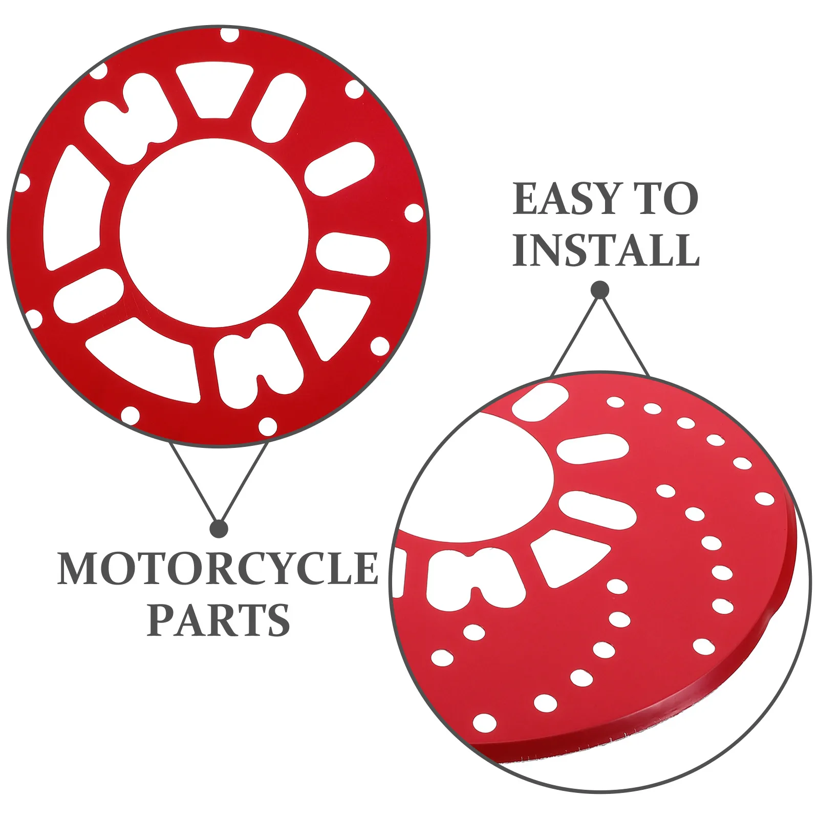 

Brake Disc Decorative Piece Red Color Car Refit Parts Aluminum Alloy Pads Lightweight Easy Install Universal Modification Cover