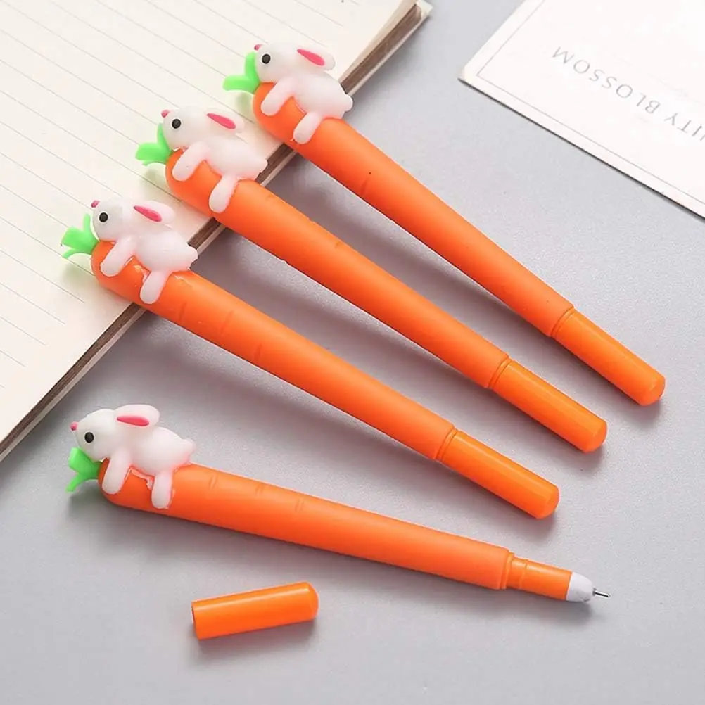 12 pcs Carrot Bunny Rabbit Gel ink Pen,Easter Gift Easter Party Decoration