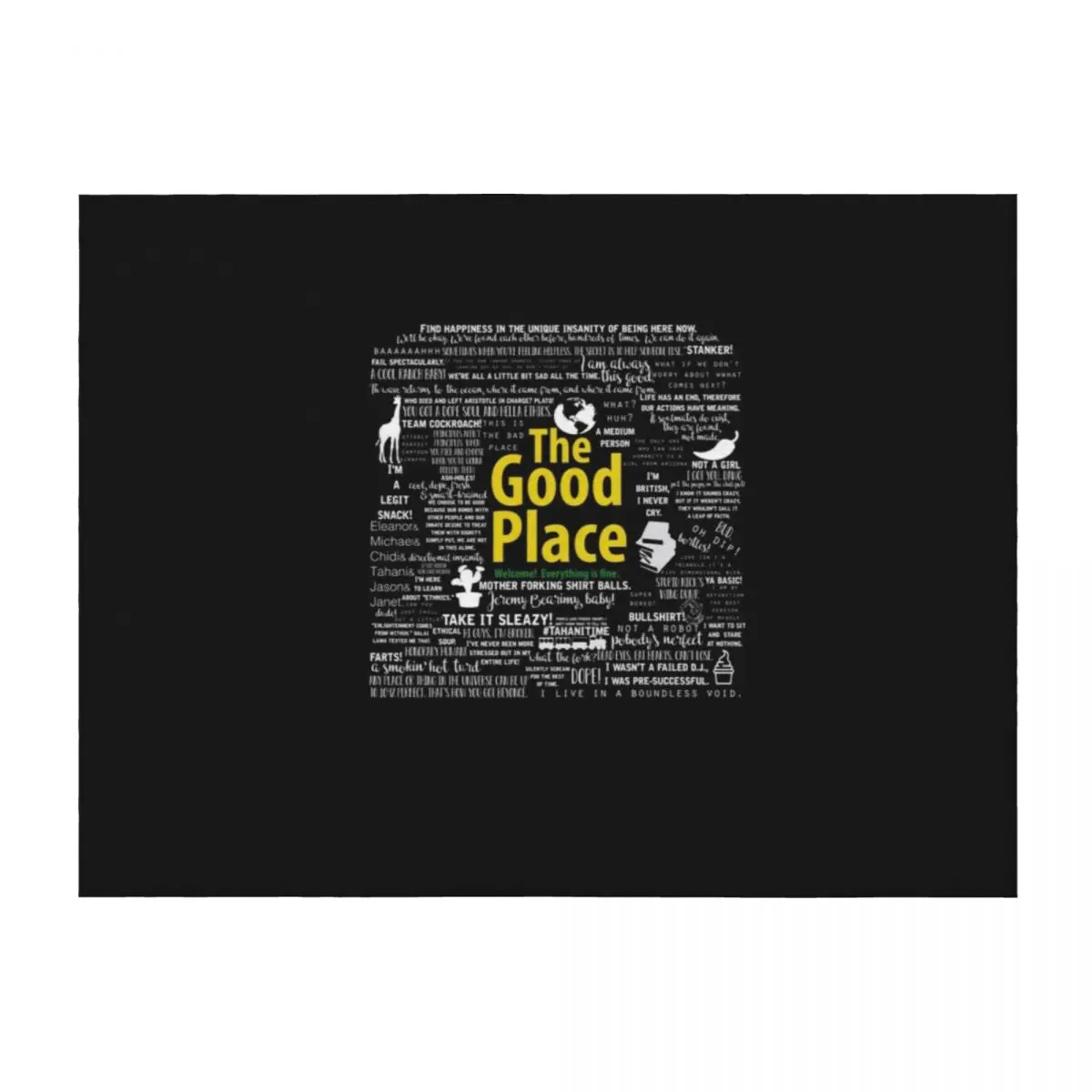 

The Good Place Memorable Quotes Throw Blanket Extra Large Throw warm winter manga Plaid on the sofa Blankets