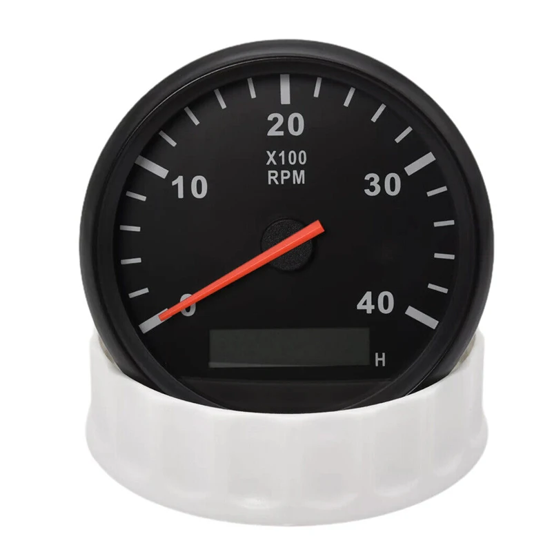 85MM 0-4000RPM Diesel Engine Tachometer Gauge W/LCD Hourmeter Waterproof Universal for Car Boat Truck 9-32V