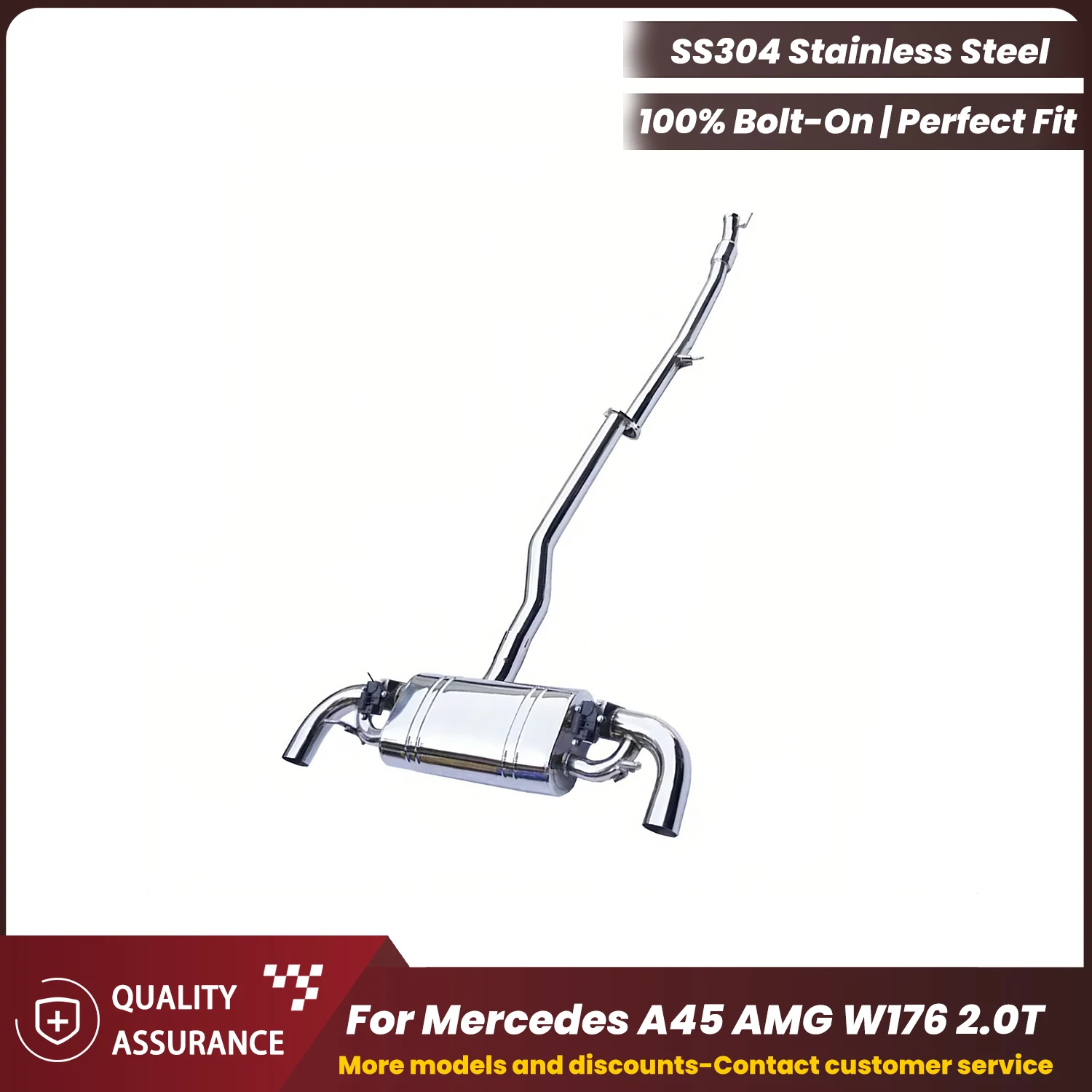 

ECCF Valvetronic Catback выхлоп для Mercedes A45 AMG W176 2.0T агрессивный выхлоп, звуковое обновление, простая установка