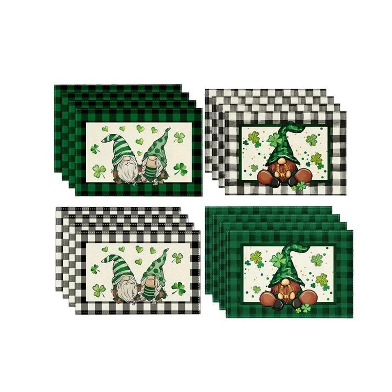 

4-Piece Placemats Easy-Clean Christmas Family Feasts & Friends Gatherings Winter Table Decor