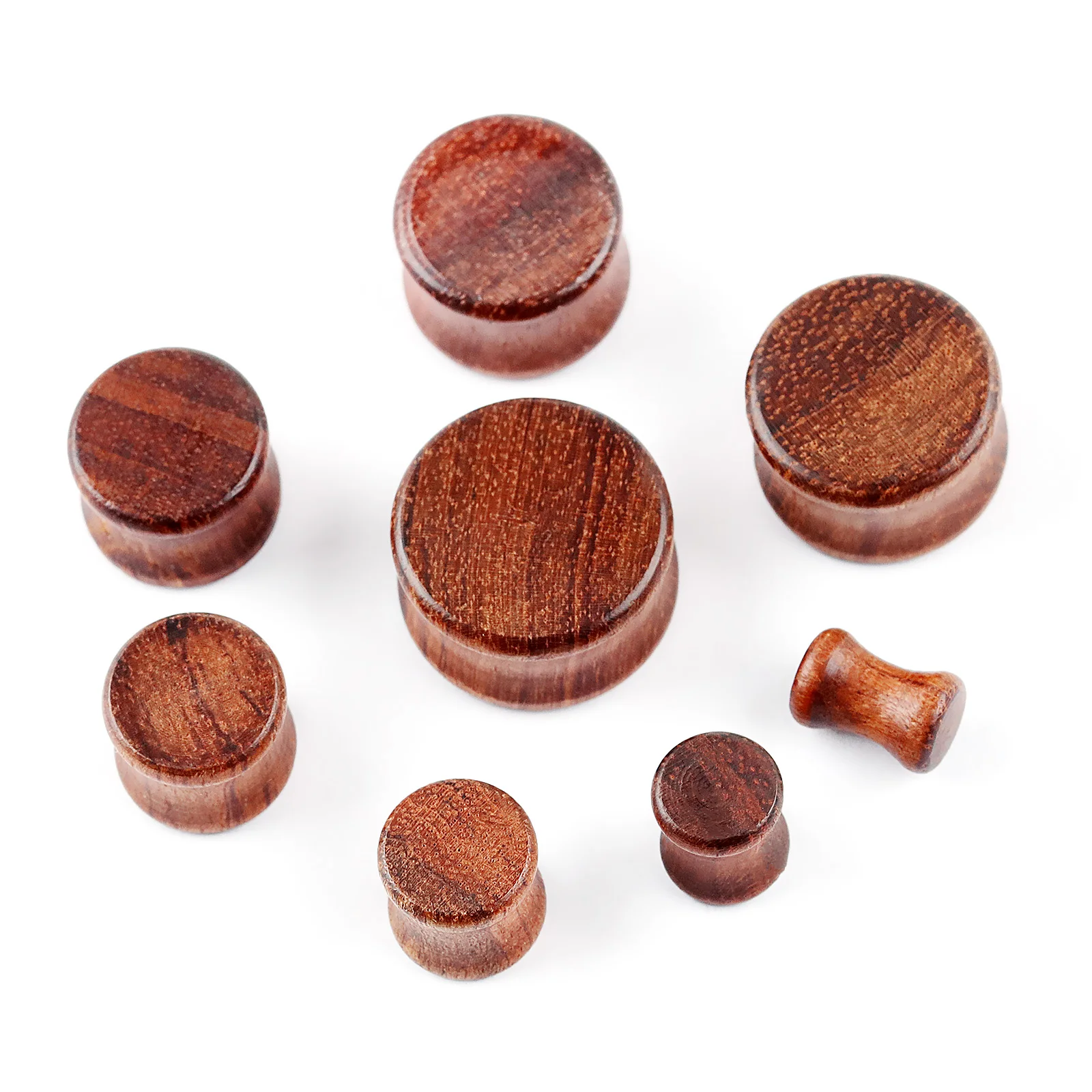 1Pair Red Brown Wood Ear Expander Tunnels for Ears Tragus Piercing Classical Wood Earrings Punk Body Piercing Jewelry