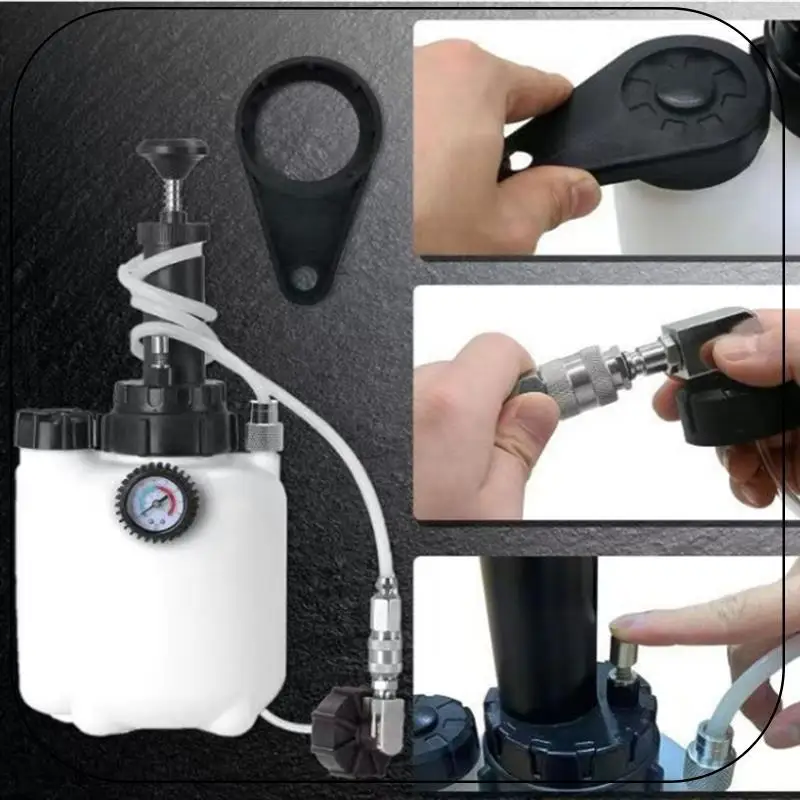

3L Car Brake Fluid Bottle Vacuum Pump Pressure Bleeding Changer Vacuum Pump Manual Car Brake Bleeder Kit With1l Oil Bottle Fluid