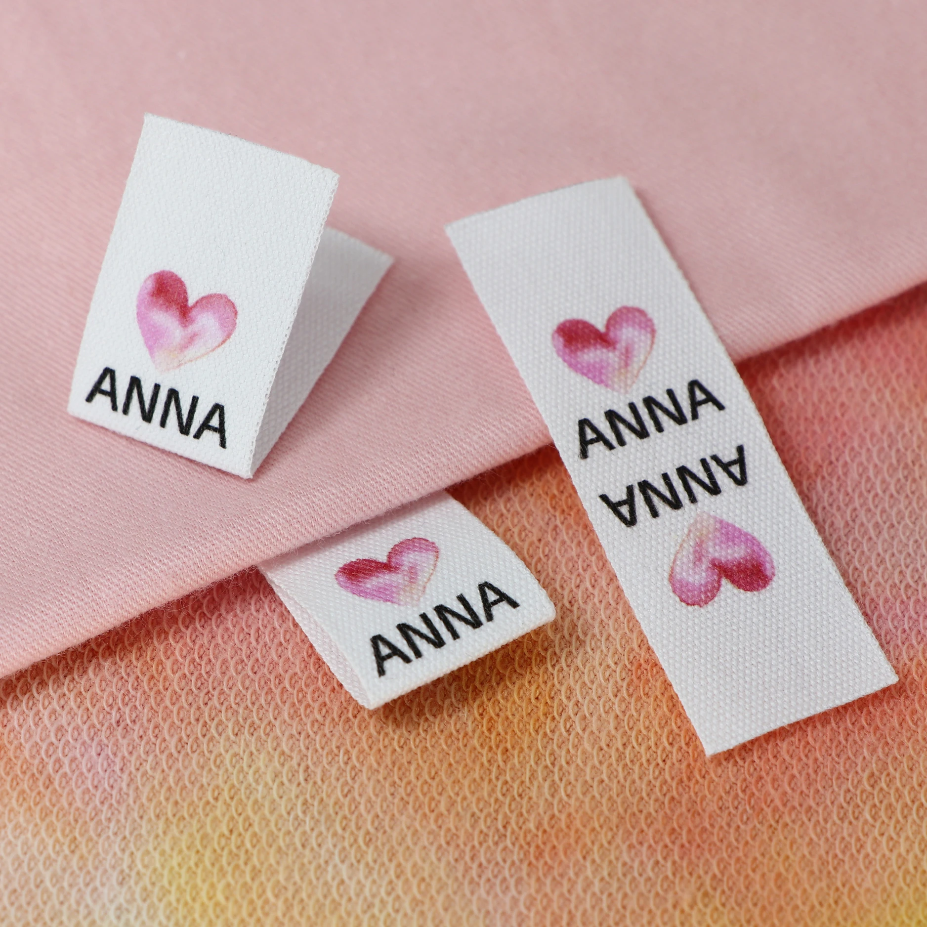 Sewing labels / Custom brand labels, Clothing labels, Sewing, Fabric 100% cotton,  custom text (FR061)