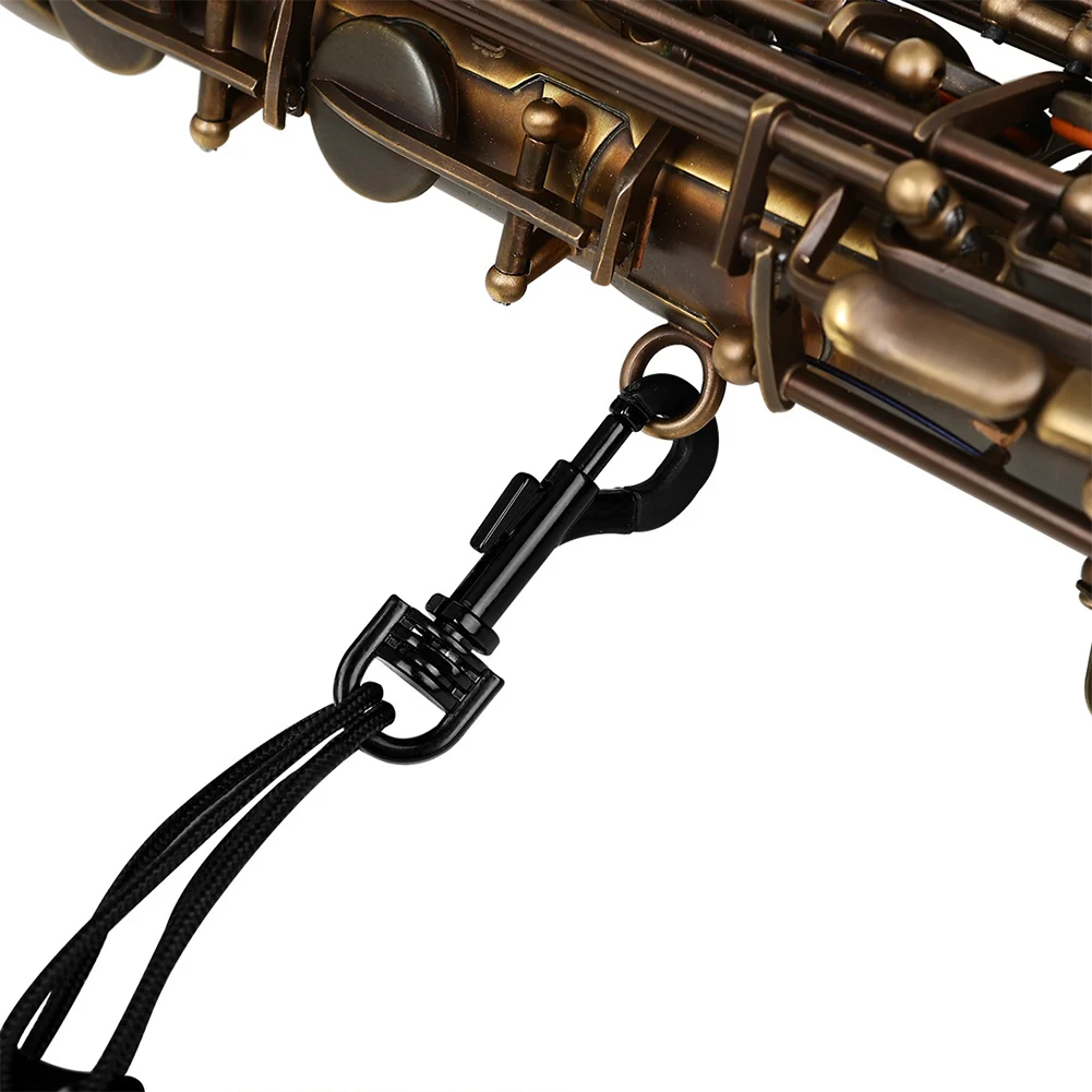 サックスネックストラップ レザーサックスハーネス 調節可能なパッド入りサックスネックストラップ アルト テナー バリトン ソプラノ用