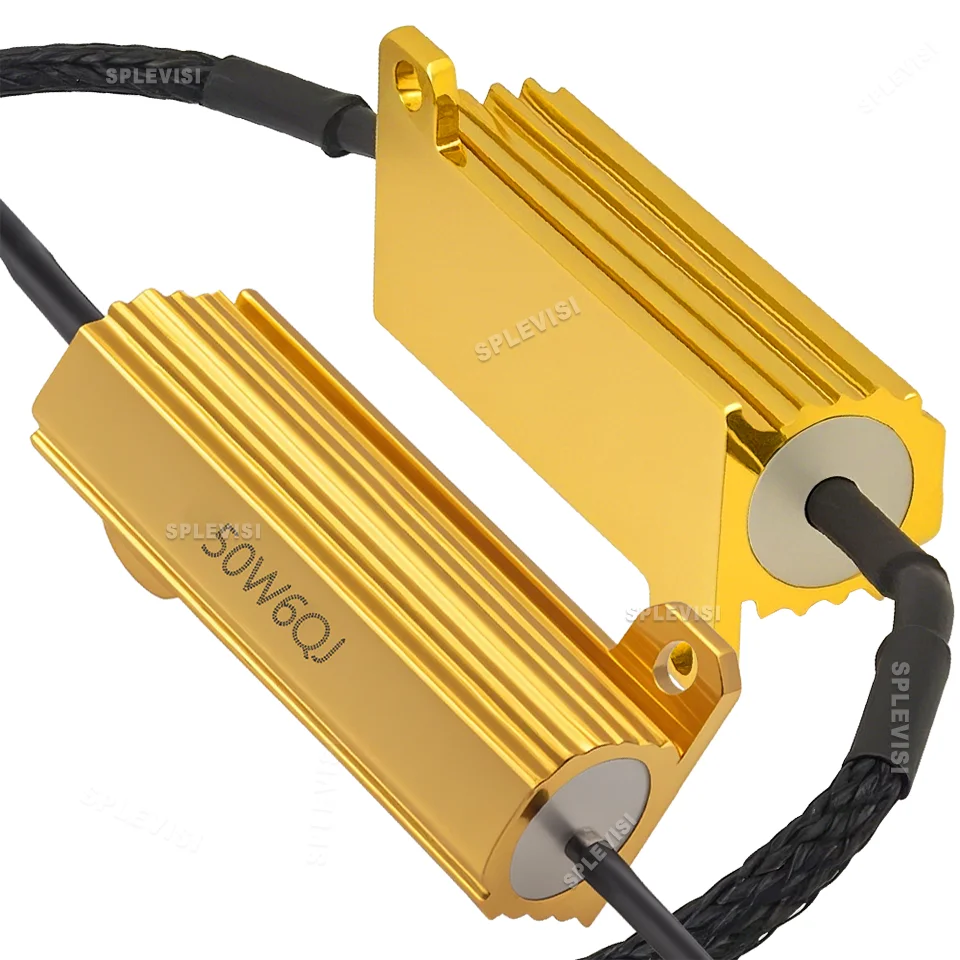 1 زوج 50 واط 6RJ 6ohm H7 477 499 السيارات تحميل المقاوم خطأ Canceler LED فك Canbus الحرة الأسلاك Canceler فك ضوء