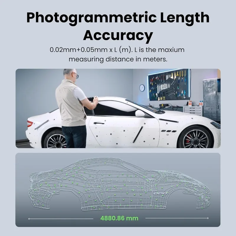 MIRACO Plus 3D Scanner for 3D Printing Handheld, Up to 0.02mm Precision,  Full-Color RGB Camera for Small to Large Objects