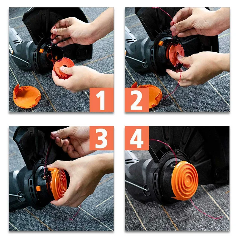 

A96I-2X сменные катушки Weed Eater для Worx WA0007 WG116 WG119, триммер для струн, кромкость, катушка для лески, запасные части, автоподача