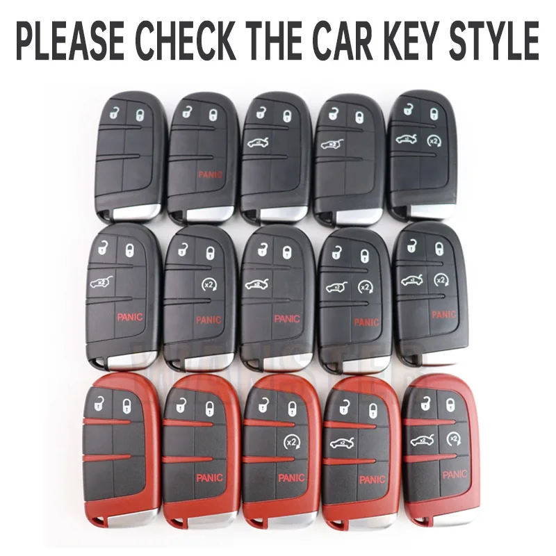 Carbon Car Key Cover Fob Case Shell for Jeep Grand Cherokee Dodge Dart Journey RAM 1500 Charger Challenger Durango Chrysler 300