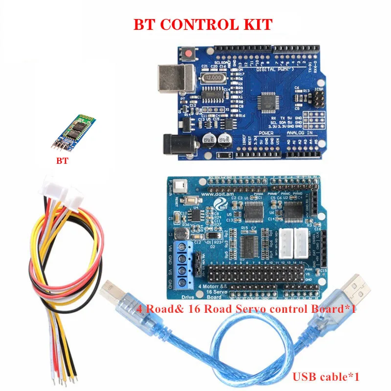 블루투스, 와이파이, 핸들 로봇 자동차 암 컨트롤러 키트, 아두이노용, 모터 드라이버 보드, 와이파이 모듈, 블루투스 모듈