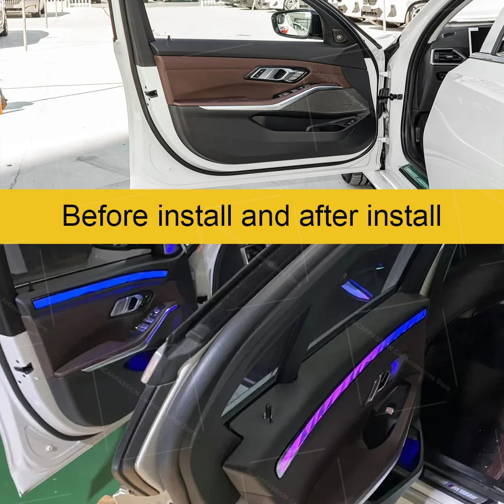 Four Door Ambient Light For BMW 3 Series G20 G28 Crystal Style 2020-2026 Decorative Lights