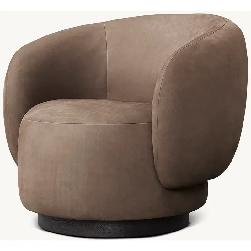 Sofa Living Bedroom Furniture Single Seat Solid Wood Sofa Swivel Chair